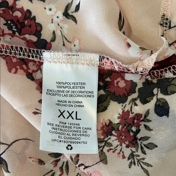 Wallflower Pink Floral Kimono Plus Size XXL New Lace Detail Lightweight Layer - Picture 8 of 9